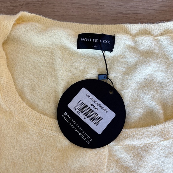 White Fox Boutique Yellow Cardigan - Picture 3 of 5